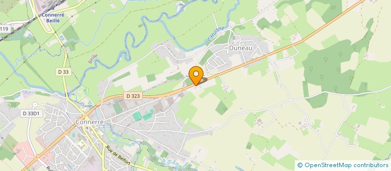 localisation de l'entreprise LE VIGNEAU  TUFFE-VAL-DE-LA-CHERONNE