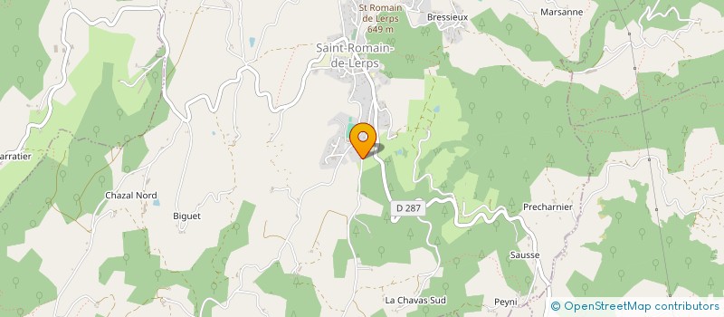 localisation de l'entreprise LE VILLAGE  SAINT-ROMAIN-DE-LERPS