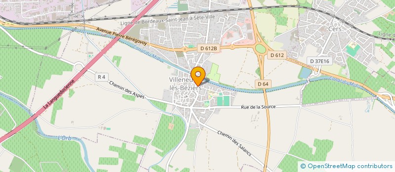 localisation de l'entreprise LE VILLAGE à VILLENEUVE-LES-BEZIERS