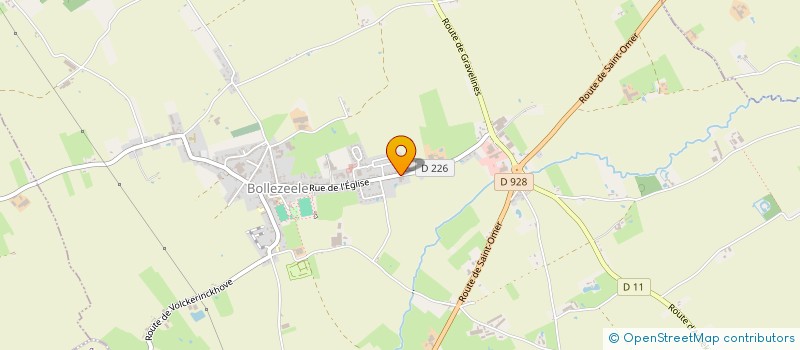 localisation de l'entreprise LE VILLAGE  BOLLEZEELE