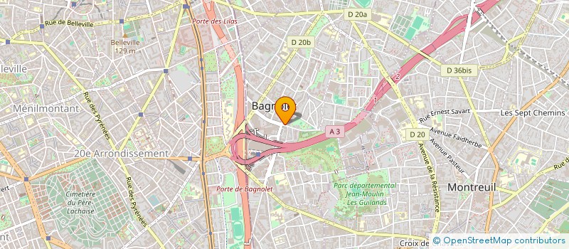 localisation de l'entreprise LE VILLAGE à BAGNOLET