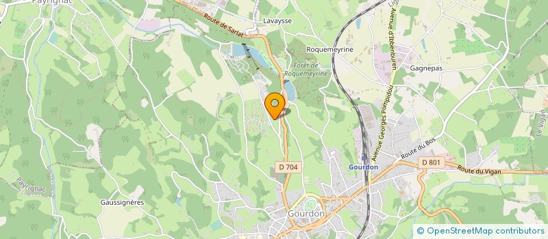 localisation de l'entreprise LE VILLAGE DE MONTMARSIS  GOURDON