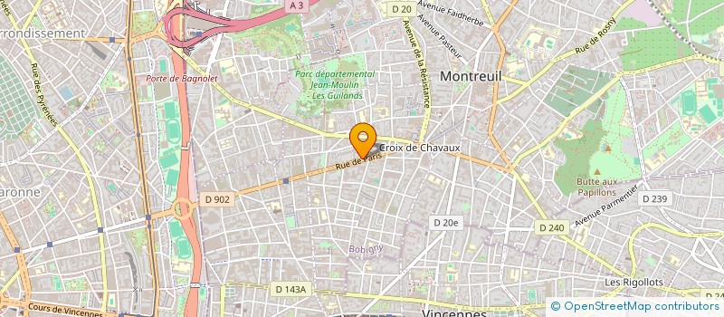 localisation de l'entreprise LE VILLAGE DE MONTREUIL à MONTREUIL