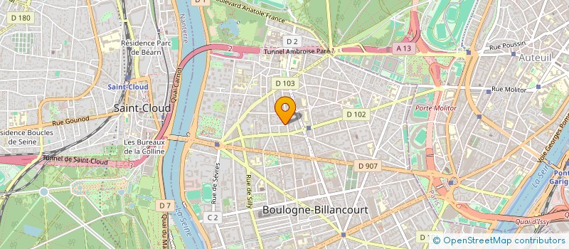 localisation de l'entreprise LE VILLAGE DE NOTRE DAME DE BOULOGNE à BOULOGNE-BILLANCOURT