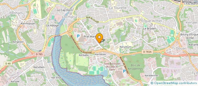 localisation de l'entreprise LE VILLAGE DE PORS CARN à QUIMPER