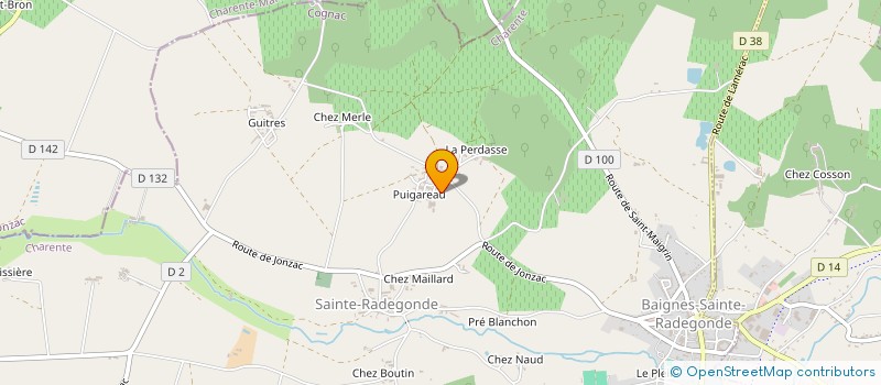 localisation de l'entreprise LE VILLAGE DE PUYGAREAU à BAIGNES-SAINTE-RADEGONDE
