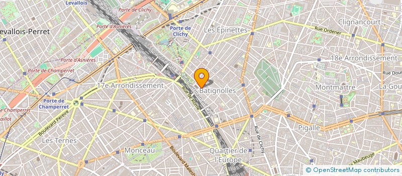 localisation de l'entreprise LE VILLAGE DES BATIGNOLLES  PARIS