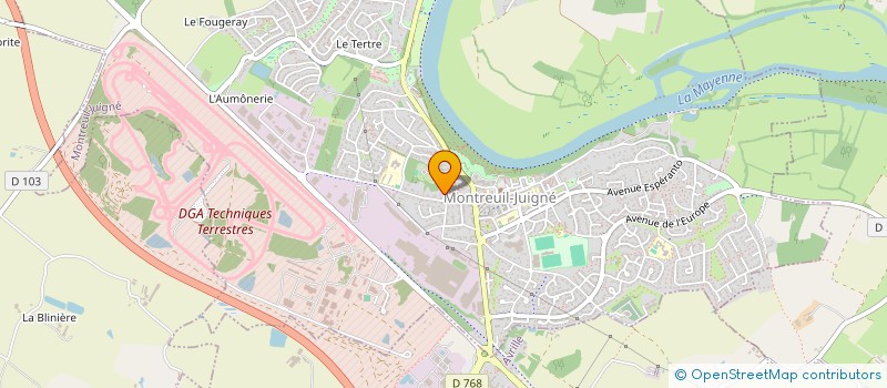 localisation de l'entreprise LE VILLAGE DU BOIS  MONTREUIL-JUIGNE