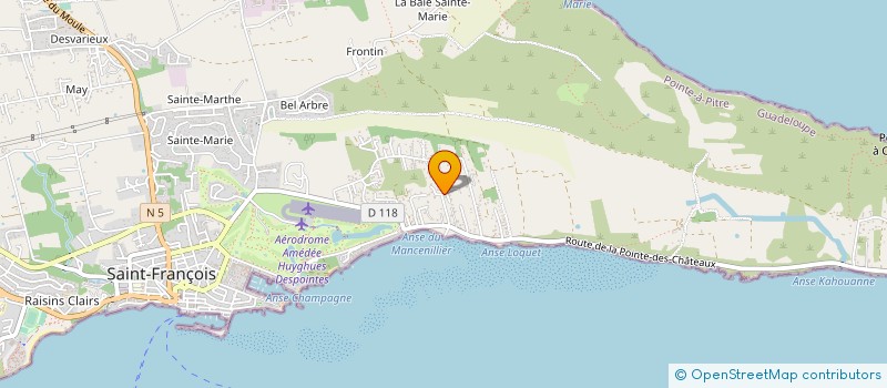 localisation de l'entreprise LE VILLAGE DU LITTORAL à SAINT-FRANCOIS