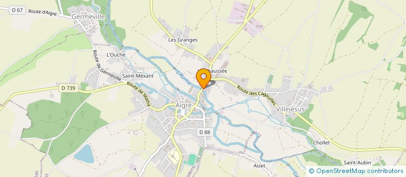 localisation de l'entreprise LE VILLAGE DU PARC à AIGRE