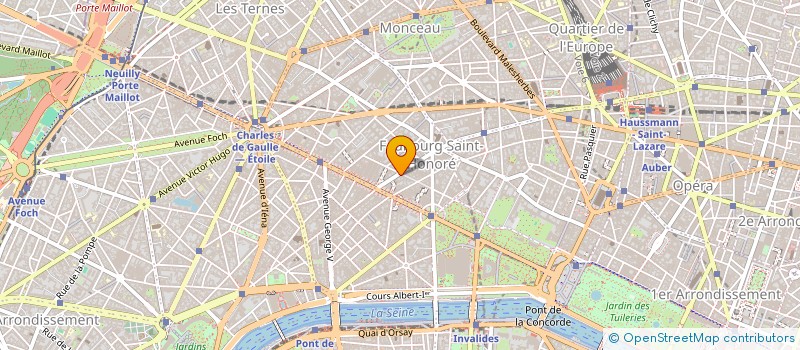 localisation de l'entreprise LE VILLAGE PONTHIEU ASSOCIATION DES COMMERCANTS DE LA RUE DE PONTHIEU  PARIS