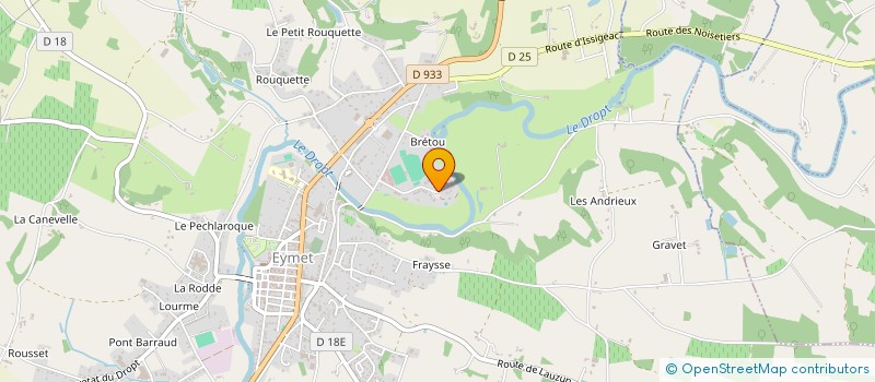 localisation de l'entreprise LE VILLAGE VACANCES DE BETOU  EYMET