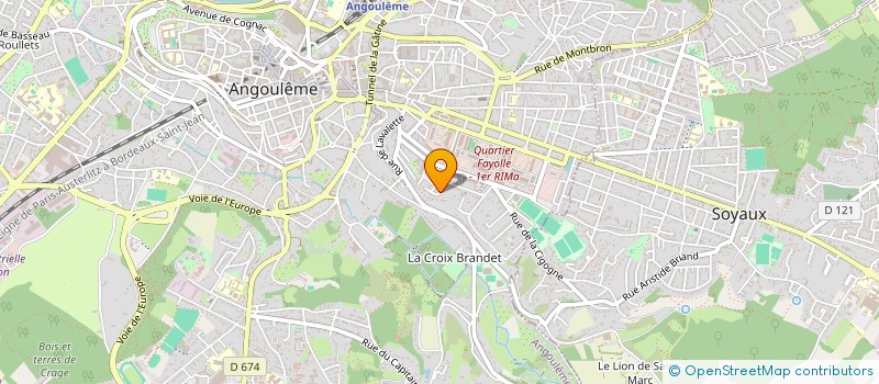 localisation de l'entreprise LE VILLARD à ANGOULEME