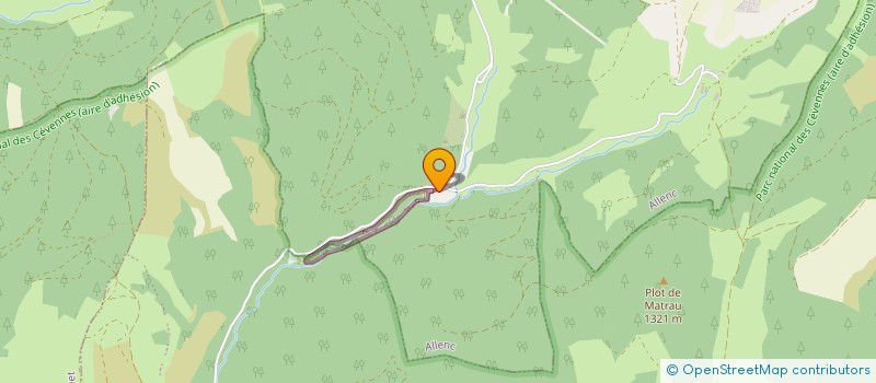 localisation de l'entreprise LE VILLARET  ALLENC