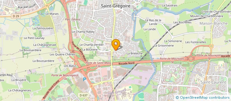 localisation de l'entreprise LE VILLENEUVE à SAINT-GREGOIRE