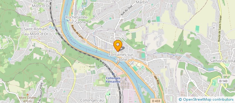 localisation de l'entreprise LE VIN DES AMIS.COM  FONTAINES-SUR-SAONE