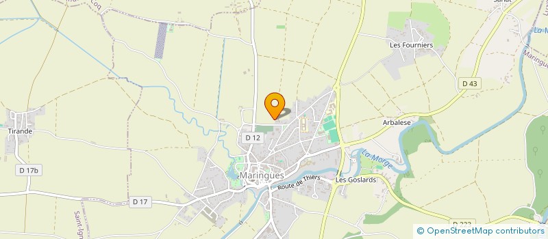 localisation de l'entreprise LE VIN DES COPAINS à MARINGUES