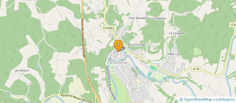 localisation de l'entreprise LE VIN ET CAETERA  BRANTOME EN PERIGORD