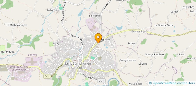 localisation de l'entreprise LE VIN ET UN PLAT  SAINT-SYMPHORIEN-SUR-COISE