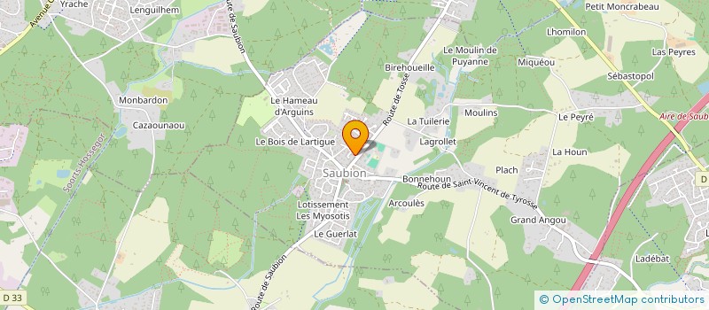 localisation de l'entreprise LE VIN SUR LA PLANCHE à SAUBION