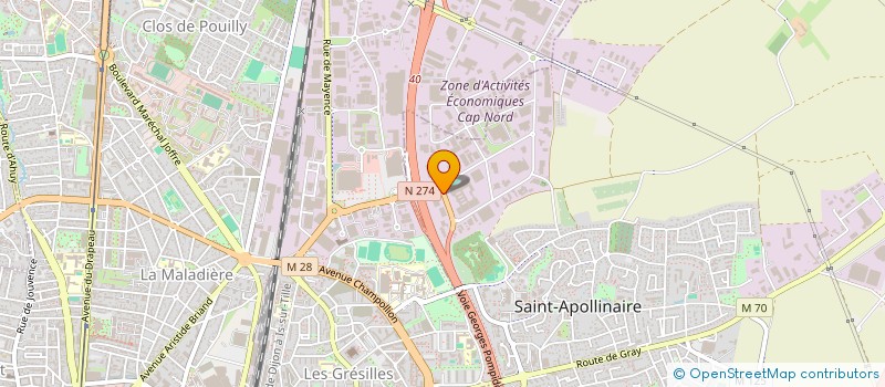 localisation de l'entreprise LE VIN T'1 à SAINT-APOLLINAIRE