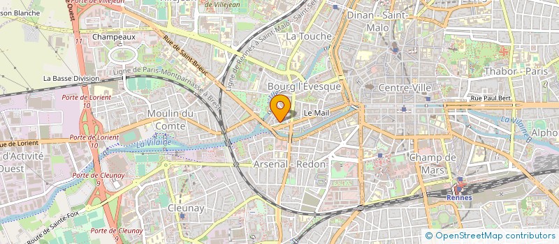 localisation de l'entreprise LE VIN VIVANT  RENNES