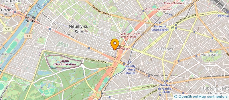 localisation de l'entreprise LE VINGT ET UN à NEUILLY-SUR-SEINE