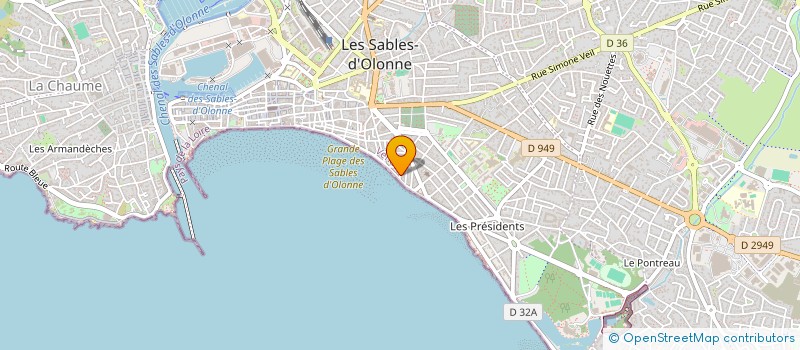 localisation de l'entreprise LE VINGT ET UN à LES SABLES D'OLONNE