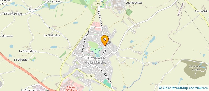 localisation de l'entreprise LE VIRAGE à SEVREMOINE