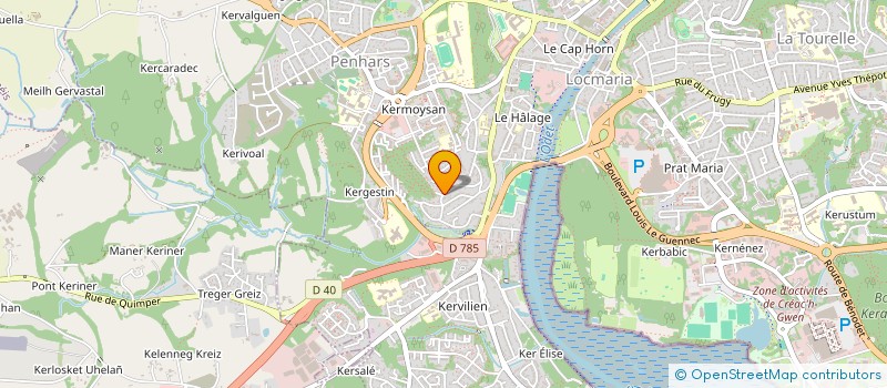 localisation de l'entreprise LE VIRAGE à QUIMPER