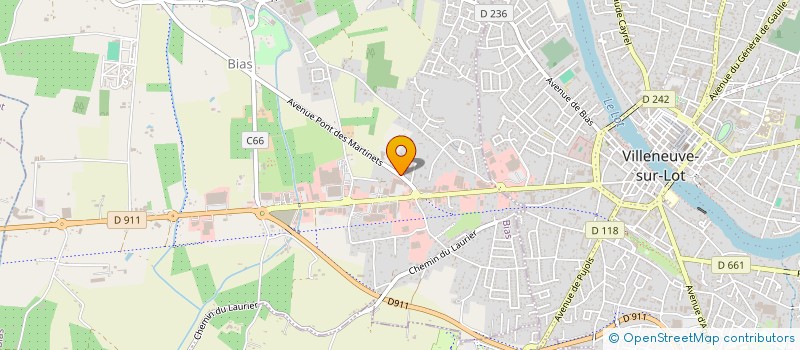 localisation de l'entreprise LE VITRIER 47  BIAS