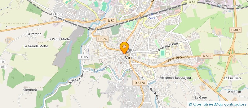 localisation de l'entreprise LE VIVEROT CENTRE D'AFFAIRES  VIRE-NORMANDIE