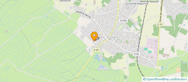 localisation de l'entreprise LE VIVIER à SOULLANS