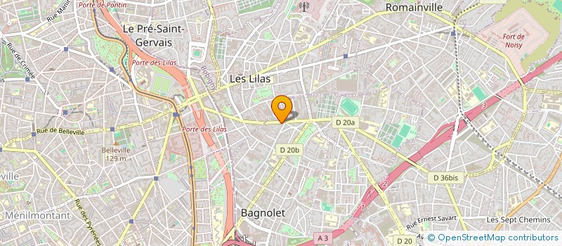 localisation de l'entreprise LE VOLTAIRE  BAGNOLET