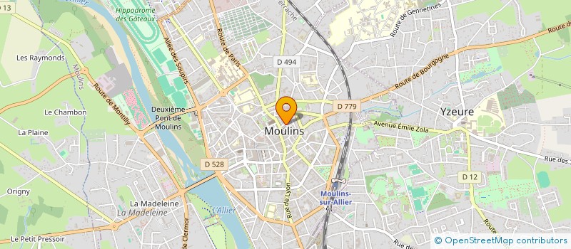 localisation de l'entreprise LE VOLTAIRE à MOULINS