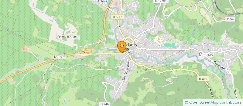 localisation de l'entreprise LE VRAC D' ANAIS à ARBOIS