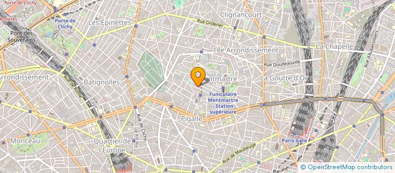 localisation de l'entreprise LE VRAI MONTMARTRE  PARIS