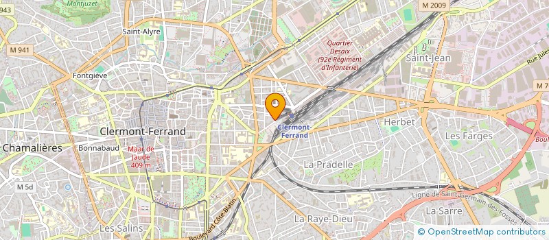 localisation de l'entreprise LE VULCANO TROMBETTA BRUYERE  CLERMONT-FERRAND