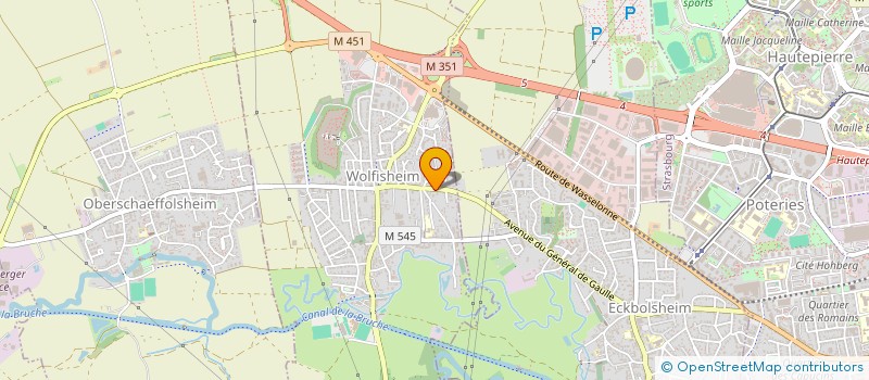 localisation de l'entreprise LE W17  WOLFISHEIM