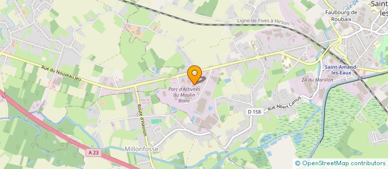 localisation de l'entreprise LE WACQ à SAINT-AMAND-LES-EAUX