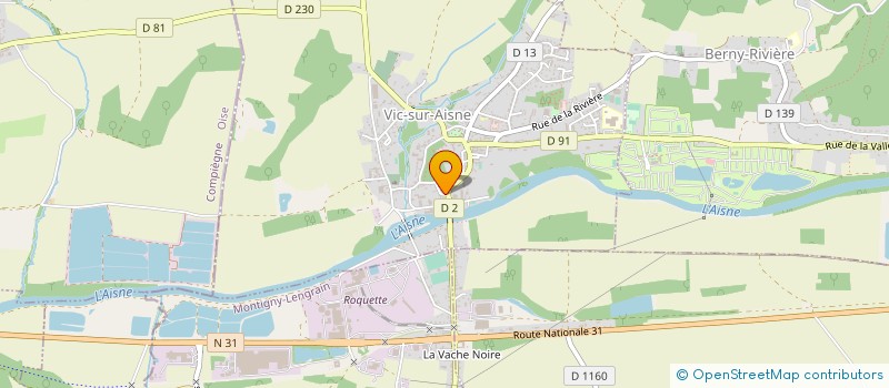 localisation de l'entreprise LE WELCOME COTTAGE à VIC-SUR-AISNE