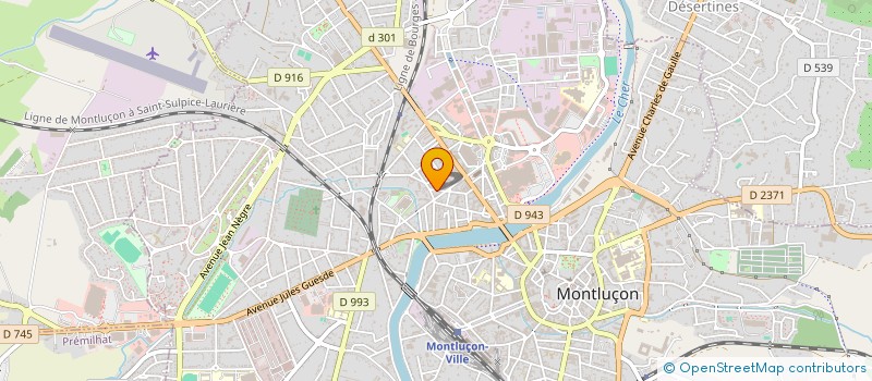localisation de l'entreprise LE WHITE à MONTLUCON