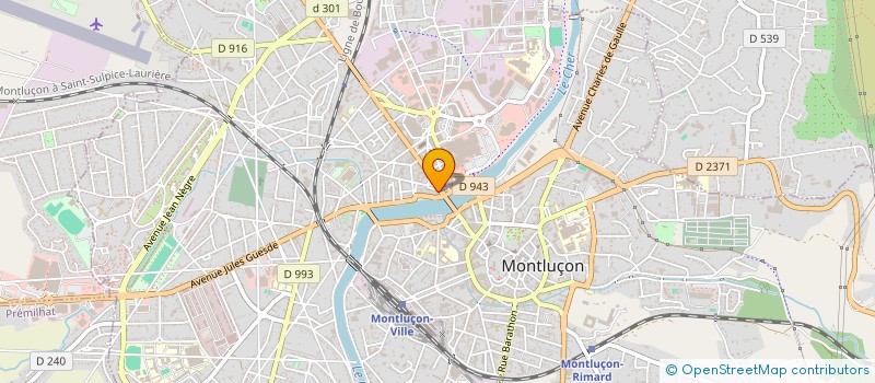 localisation de l'entreprise LE WINSTON à MONTLUCON