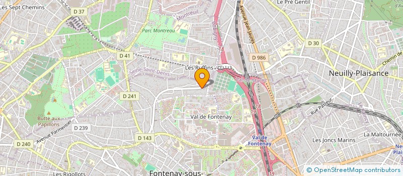 localisation de l'entreprise LE WOOD à FONTENAY-SOUS-BOIS