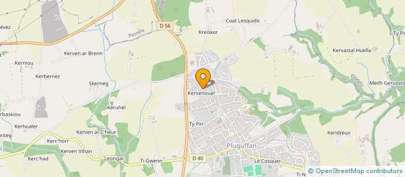 localisation de l'entreprise LE WOODY  PLUGUFFAN