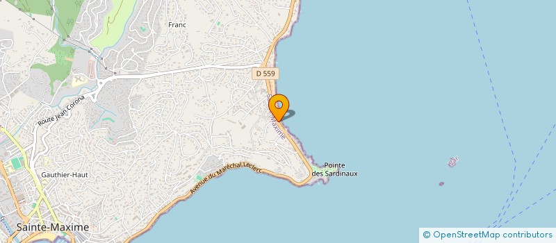 localisation de l'entreprise LE WYC à SAINTE-MAXIME