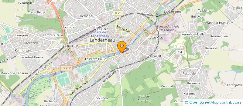 localisation de l'entreprise LE XV à LANDERNEAU