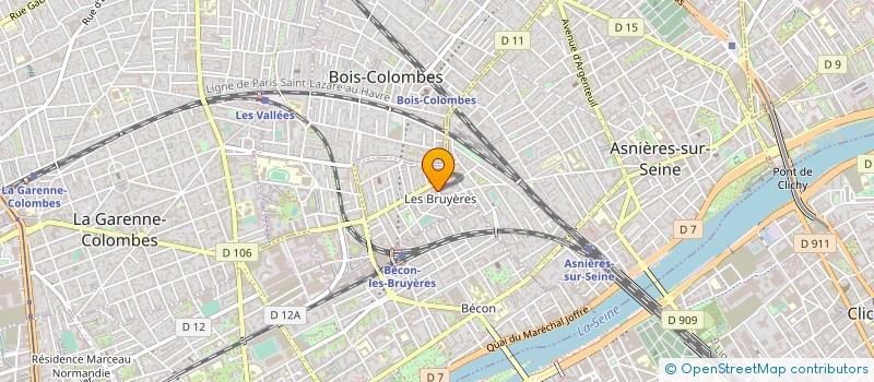 localisation de l'entreprise LE-ZEBRE-A-PLUMES.FR  ASNIERES-SUR-SEINE