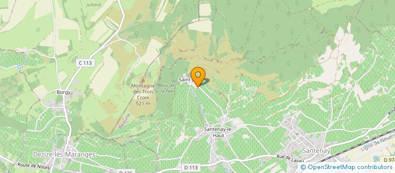 localisation de l'entreprise LE ZEBRE BROUILLE  SANTENAY