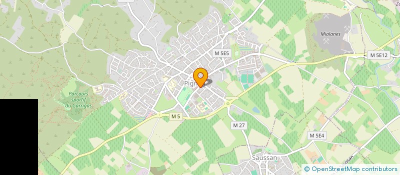 localisation de l'entreprise LE ZEBRE ROSE à PIGNAN